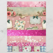Collage style vintage scrapbook paper (正面)