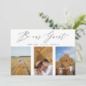 Collage Three Photos Be Our Guest Romantic Wedding セーブザデート (スタンド正面)