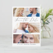 Collage Trendy Script 3 Wedding Engagement Photos (スタンド正面)