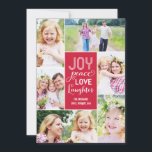 Collage Wishes Holidayフォトカード – 赤 シーズンカード<br><div class="desc">ベリ祝ーモダン・ベリスタイリッシュー・スウィートからのシーズンとホリデーカード。WWW.BERRYBERRYSWEET.COMにアクセスして、文房具のコレクションをスタイリッシュ参照する。</div>