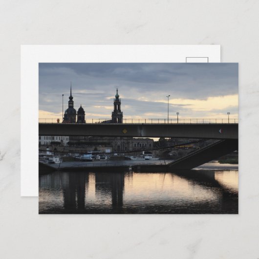 Collapsed Carola Bridge in Dresden ポストカード (正面/裏面)