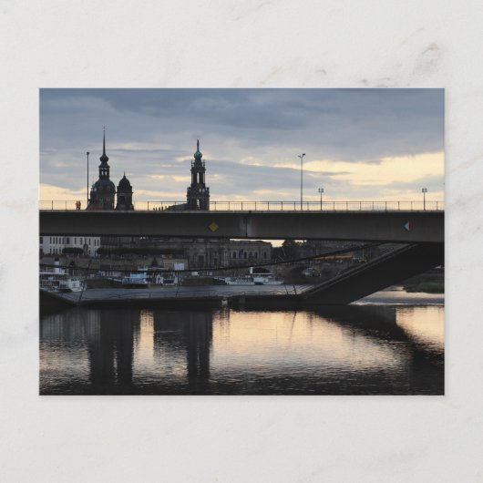 Collapsed Carola Bridge in Dresden ポストカード (正面)