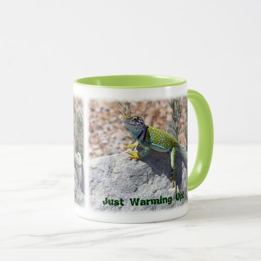 Collated Lizardクローズアップ写真パーソナライズされた マグカップ (正面右)