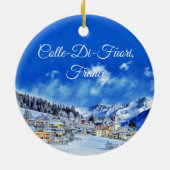 Colle-Di-Fuori, France Joyeux Noel Christmas セラミックオーナメント (裏面)