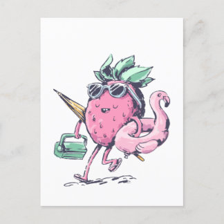Colle Erdbeere   Quadratischer  ポストカード