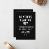 colleague farewell, retirement, coworker, goodbye, ノートカード (正面/裏面インサイチュ)