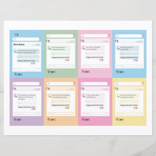 Colleague Valentine Card Corporate Pun Valentine (正面)