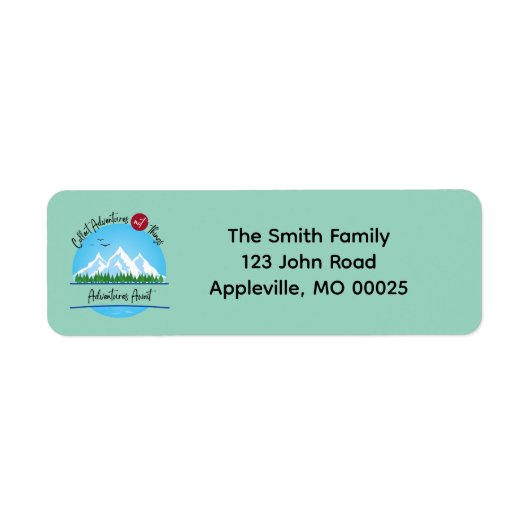 Collect Adventures Not Things差出人住所ラベル ラベル (正面)