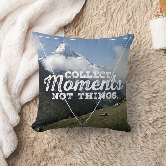 Collect Moments not Things - Matterhorn クッション (ブランケット)