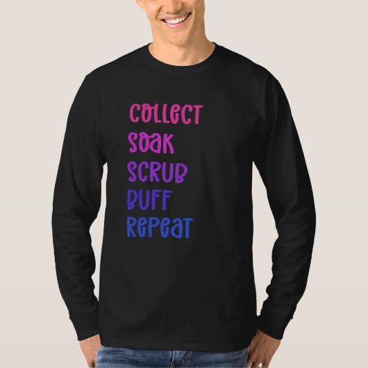 Collect Soak Scrub Buff Repeat Beachcombing Tシャツ (正面)