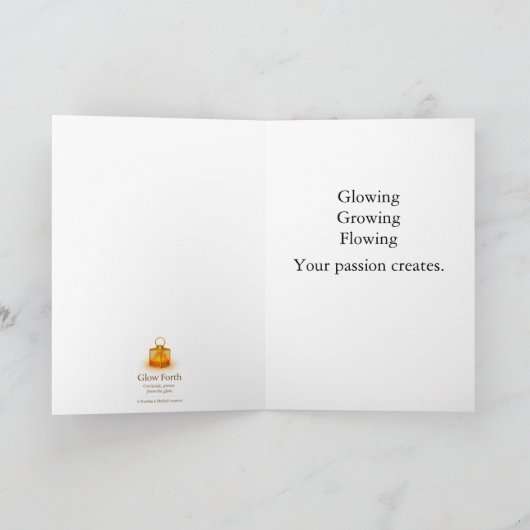Collectable Glow Forth Greeting Card カード (内部)