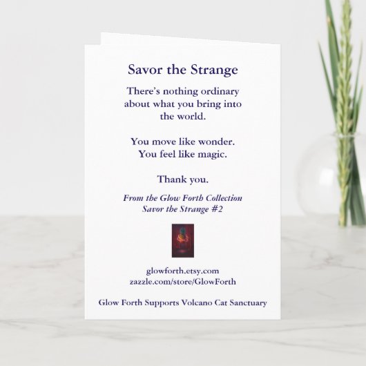 Collectable Glow Forth Greeting Card カード (裏面)