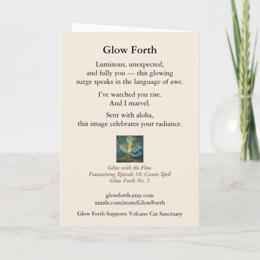 Collectable Glow Forth Greeting Card カード (裏面)