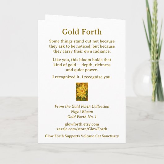 Collectable Glow Forth Greeting Card カード (裏面)