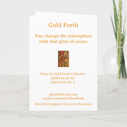 Collectable Glow Forth Greeting Card カード (裏面)