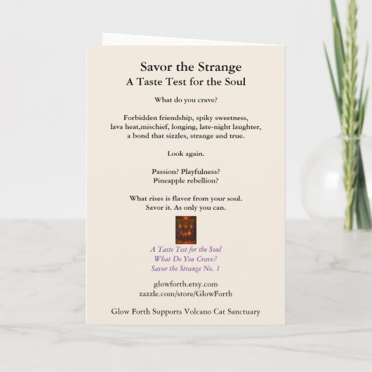 Collectable Glow Forth Greeting Card カード (裏面)