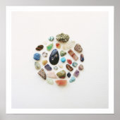 Collected Gemstones Rocks Crystals Glam Art Print ポスター (正面)