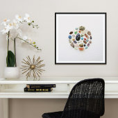 Collected Gemstones Rocks Crystals Glam Art Print ポスター