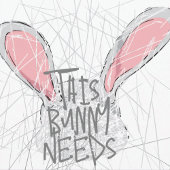 「このバニーはチョコレートが必要」 |卵狩り箱 メタルランチボックス