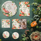 写真「メロンの中の1つ」かわいいスイカの女の子1st Bi サンキューカード