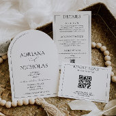 シンプル黒と白結婚の アクリル招待状