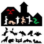 18ハロウィンタングラム画像 Tシャツ