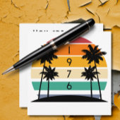 1976レトロストライプサンセットヴィンテージ ペーパープレート