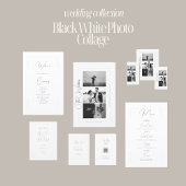 エレガント白黒フォトコラージュ結婚のメニュー