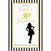 30歳の誕生日招待状 ブラック&ゴールド 招待状