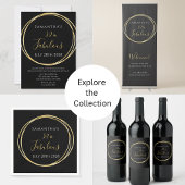 30歳の誕生日ブラック金ゴールドパーソナライズされたパーティー 缶クーラー