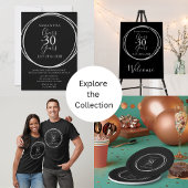 30歳の誕生日ブラックシルバー応援30年パーティー 招待状