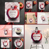 3D Apple of Our Eye Geometric Baby Shower スタンダードカクテルナプキン