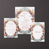  Elegant 3D Victorian Floral Frame 招待状 (この独立クリエイターのコレクションをカスタマイズ。)