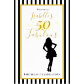 50歳の誕生日招待状 黒とゴールド 招待状