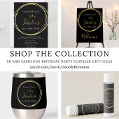 50誕生日ブラック金ゴールド誕生会 箔ポスター