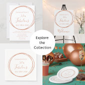 50th Birthday Rose Gold Minimal Personalized Party ショットグラス