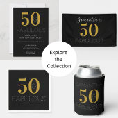 50と素晴らしい誕生日ブラック金ゴールド差出人住所 ラベル