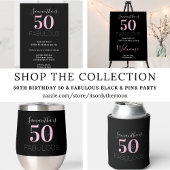 50誕生日50素晴らしいブラックピンクパーティー ペーパープレート