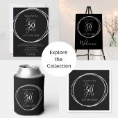 50th Birthday Black Silver Cheers 50 Years Party Tシャツ