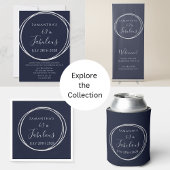 60誕生日ネイビーシルバー誕生日 招待状