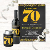 70誕生日応援から70年金ゴールドグリッター スタンダードカクテルナプキン