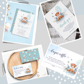 ブルーテディベアバルーンおむつラッフルポスター ポスター