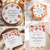 Strawberry 2nd Birthday Two Sweet Photo 招待状