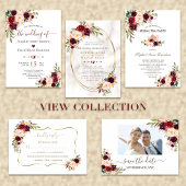 チャームブルガンディレッドマルサラフローラ日付を保存 セーブザデート