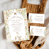 かわいいグースボホベイビーシャワーおむつラッフルチケット エンクロージャーカード