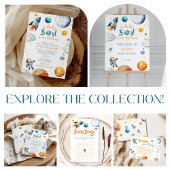 赤ちゃんが宇宙からやってくる!宇宙をテーマにしたベビーシャワー 招待状