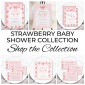 Berry Sweet Strawberry Girl's Baby Shower 招待状