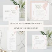 アールヌーボーヴィンテージバタフライ赤面結婚ピンク テーブルナンバー