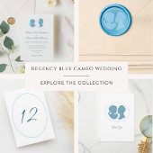 クラシックリージェンシーブルーカメオ結婚ズ テーブルナンバー