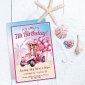 ピンクパーソナライズされたコンバーチブル誕生日 ラッピングペーパーシート